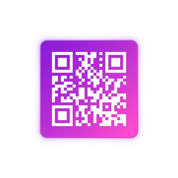 Modern colorful qr code sticker identification tracking code serial number product id with digital