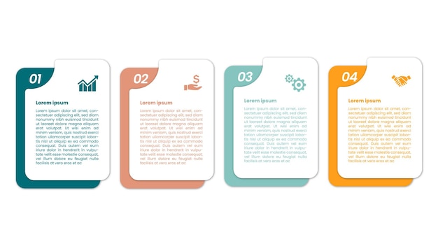 Modern Colorful StepbyStep Infographic with Icons for Business and Finance