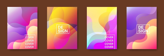 modern colorful wave background covers collection