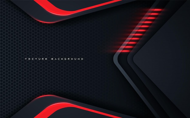 modern concept black dimension background with red neon light