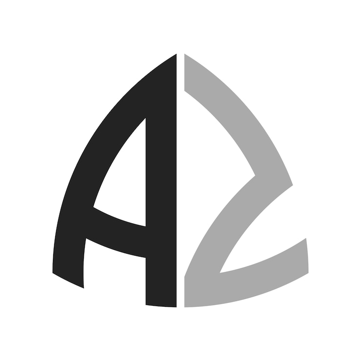Vektör modern creative az logo design letter az icon for any business and company