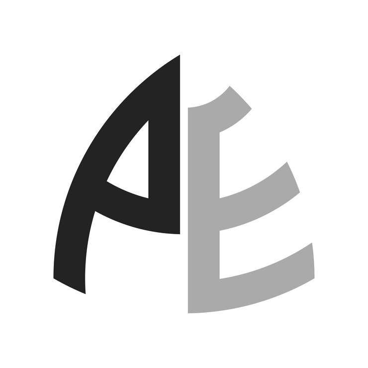 Vektör modern creative pe logo design letter pe icon for any business and company