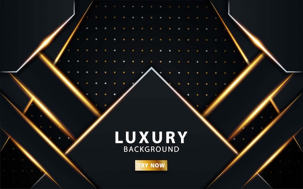 modern dark  background shine gold line.overlap layers with paper effect on textured background. template.