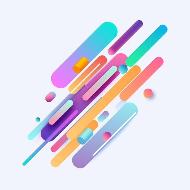 Modern design abstract illustration. Color trend elements.