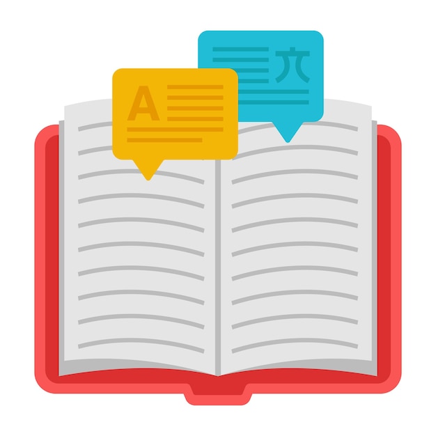 Modern design icon of book chat