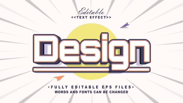 modern design text effect