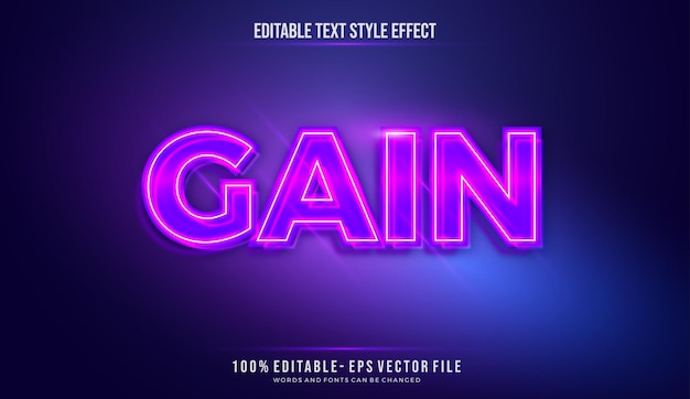 Modern editable text effect vibrant modern color shiny Text style effect Editable fonts vector fil