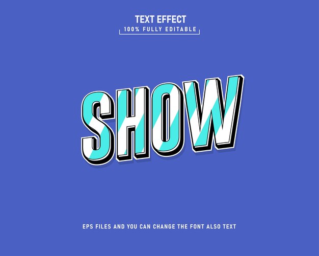 Modern editable text effect
