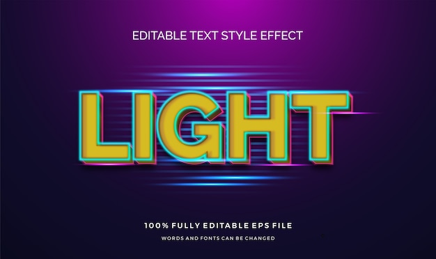 Modern editable text style effect.  