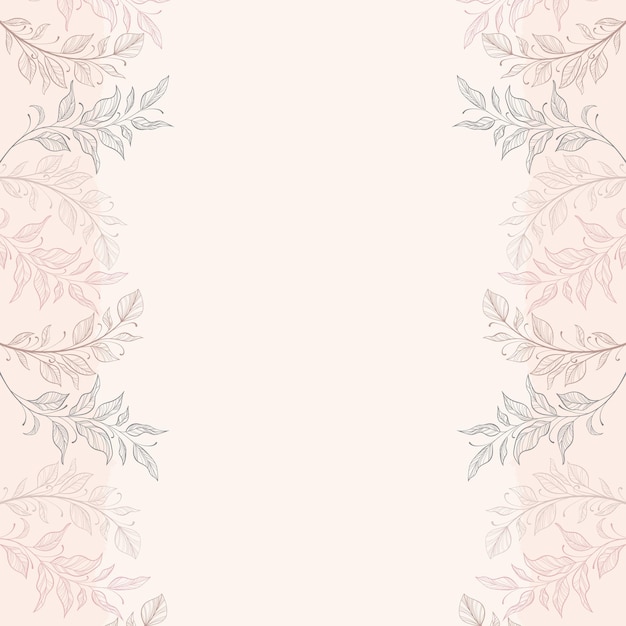 Modern elegant bröllopsinbjudningsdesign med blommig bladbakgrund