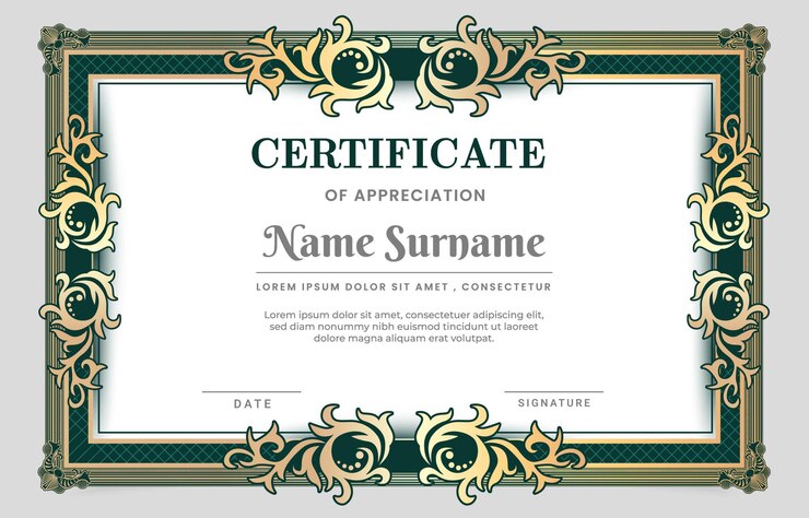 Modern Elegant Certificate Template