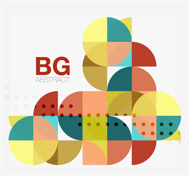 Modern elegant geometric circles abstract background