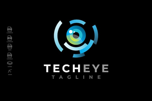 Modern Eye Clinic Vision Logo Design Template Vector