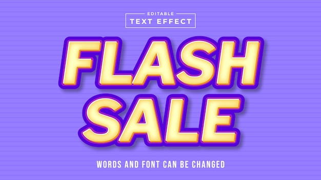 modern flash sale editable text style effect