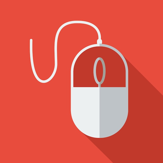 modern flat design concept icon computer mouse vector illustration