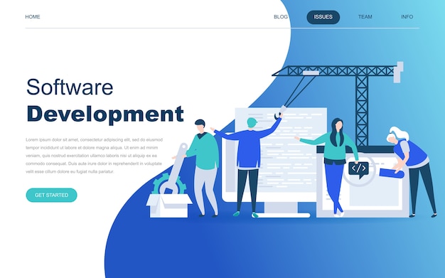 Modern flat design concept of Software Development