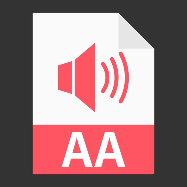 Modern flat design of AA file icon for web