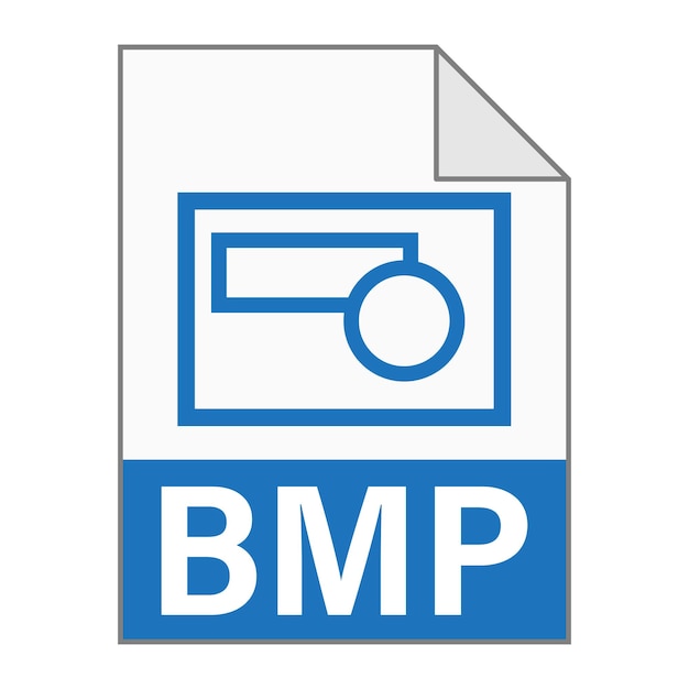 modern flat design of bmp file icon for web simple style