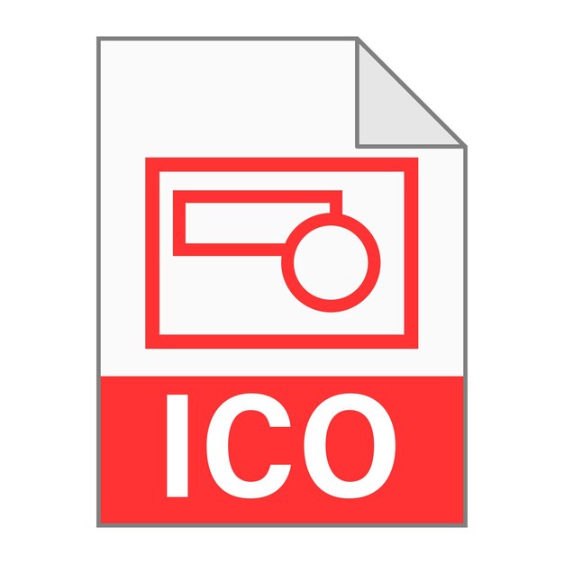 modern flat design of ico file icon for web simple style