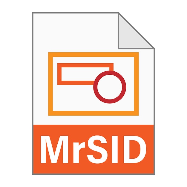 modern flat design of mrsid file icon for web simple style