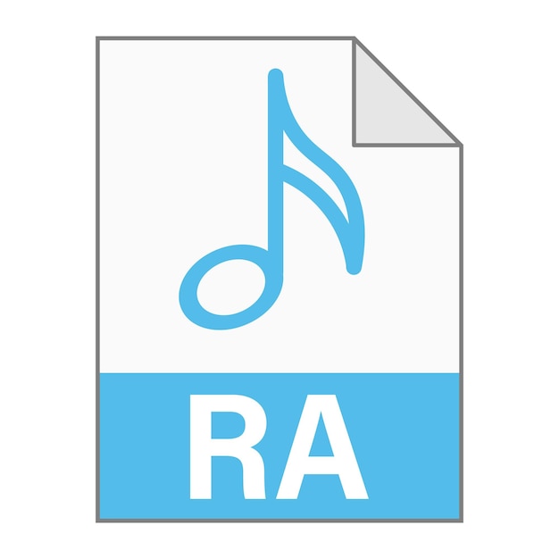 modern flat design of ra file icon for web simple style