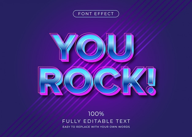 Modern futuristic 3d text style.  font effect
