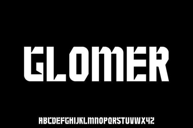 modern futuristic modern geometric font