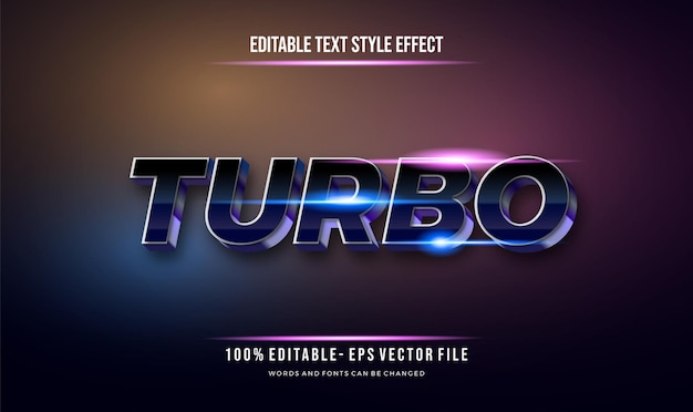 Modern futuristic style and shiny blue effect editable text style. Vector editable text effect