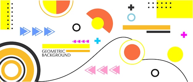modern geometric abstract background with round and straight shape elements suitable for website