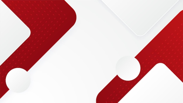 Modern geometric abstract red and white background