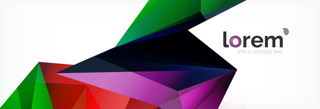 Modern geometric background Poster template with polygonal elements