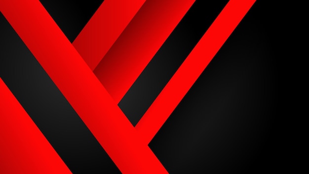 Modern geometric red and black abstract background Suit for booklet brochure banner poster website flyer cover corporate backdrop Vector illustration