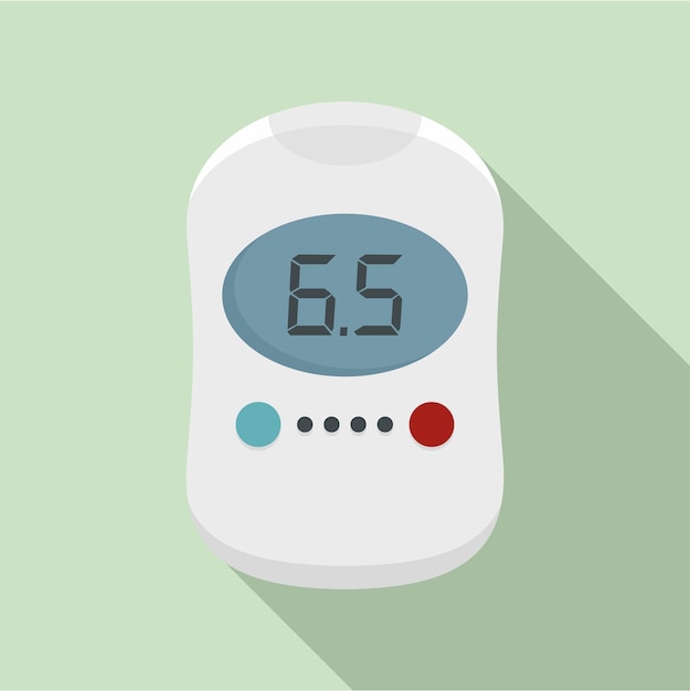 modern glucose meter icon flat illustration of modern glucose meter vector icon for web design