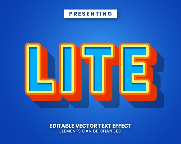 Modern gradient bold text style effect