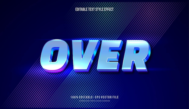 Modern Gradient bright color with futuristic theme mockup text Editable 3d text effect styles