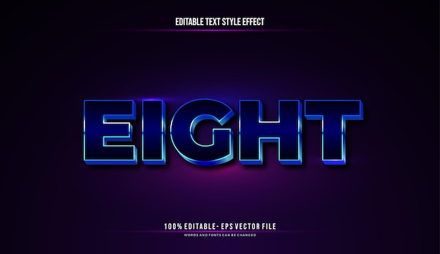 Modern Gradient bright color with futuristic theme mockup text Editable 3d text effect styles