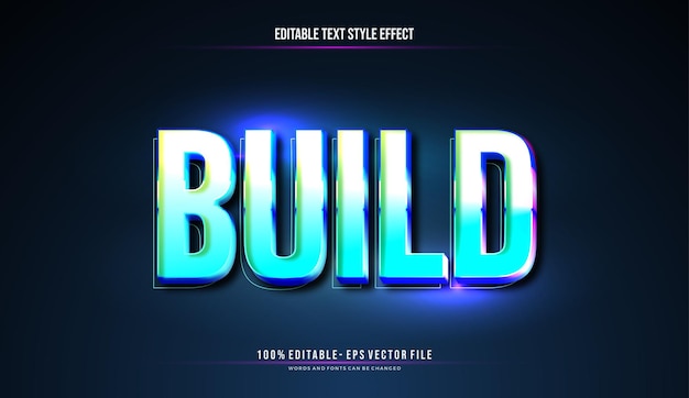 Modern Gradient bright color with futuristic theme mockup text Editable 3d text effect styles