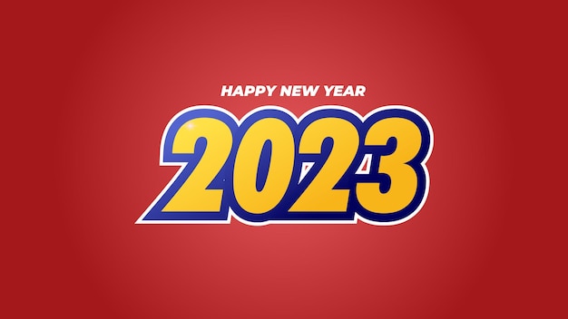 Modern greetings for the celebration of the new year 2023