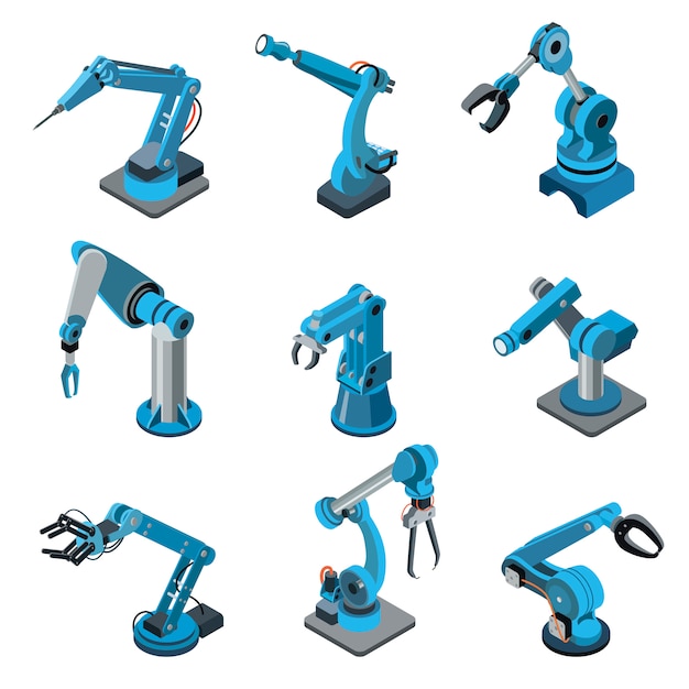Modern industrial robot manipulator set