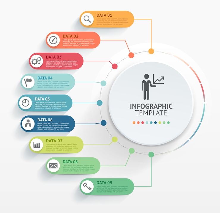 Vektör modern infografik design şablonu