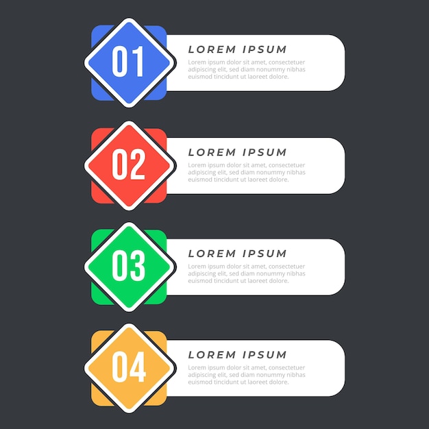 Modern infographic steps banner design