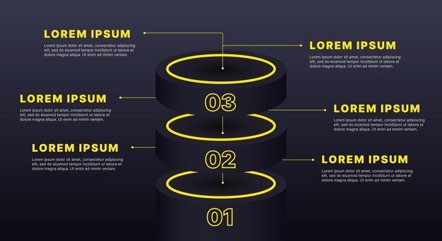 modern infographic template for business presentations stepbystep process with numbers text blocks