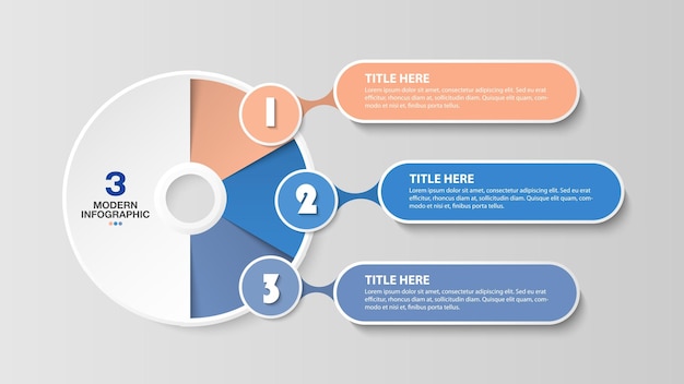Modern infographic template with 4 steps process or options process chart Used for process