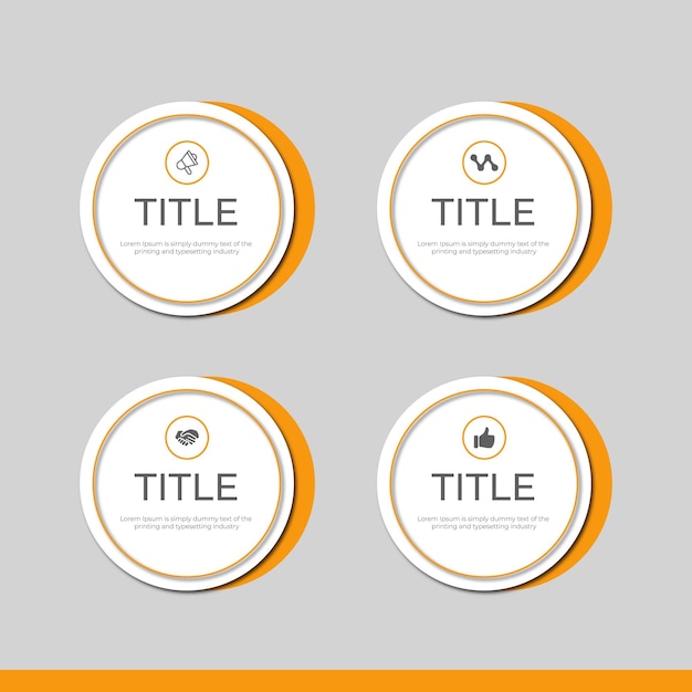 Modern infographic template with 4 steps