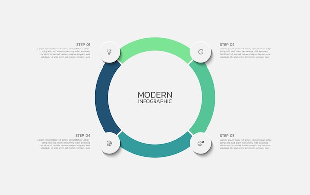 Modern infographics business template design