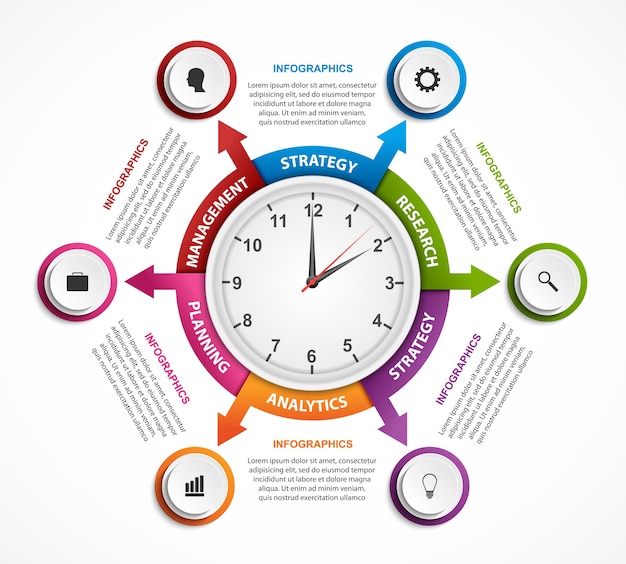 Modern infographics options banner.