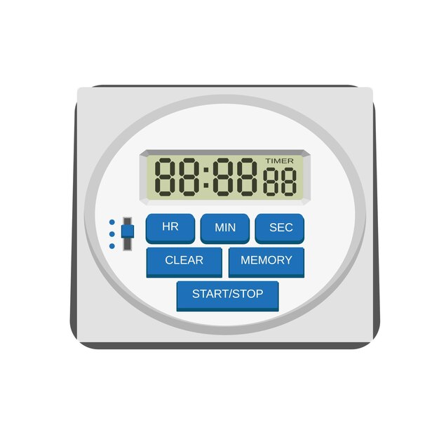Modern kitchen timer icon Flat illustration of modern kitchen timer vector icon for web design