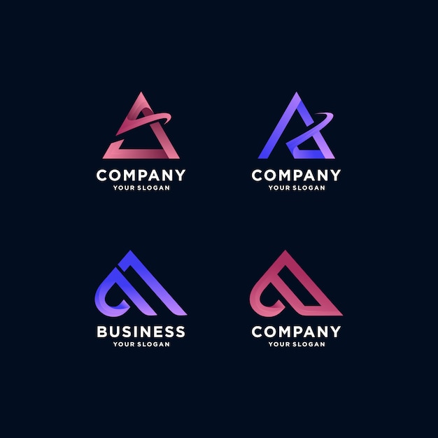 Modern konseptli, iş, kurumsal, finansal Premium logo koleksiyonu