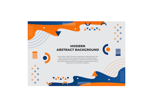 modern landscape banner slanted circle blue and white business company rectangular design size