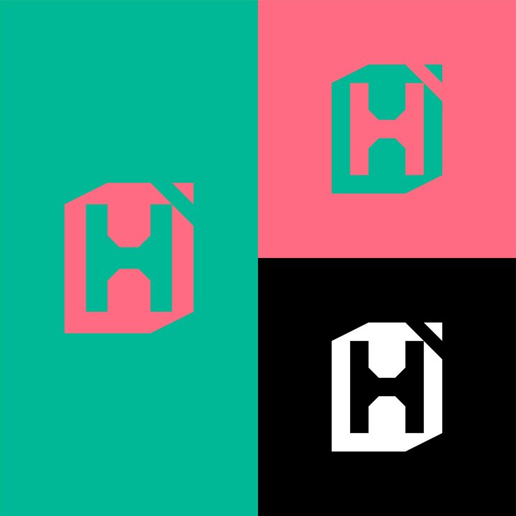 Vektör modern letter h logo suitable for companies